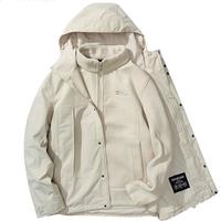Jack Wolfskin/狼爪 防风保暖 男士冲锋衣套装 抓绒内胆 5123251-6260/尘灰色 3XL 185/112A