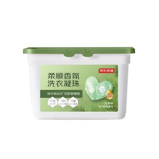 京东京造 柔顺香氛洗衣凝珠34颗 浓缩洗衣液 除菌除螨持久留香珠 东方松柏