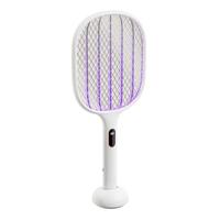 质零米家智能联动数显电蚊拍远程诱蚊充电强力苍蝇拍紫光诱蚊小米白