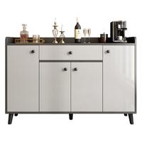 柯诺苏茶水柜餐边柜子储物柜客厅靠墙置物柜轻奢茶柜置物架收纳柜备餐柜 【四门一抽】暖白色120*30*84