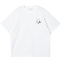 杰克·琼斯（JACK&JONES）男装25年短袖T恤男士夏季100%纯棉圆领潮流休闲航海系列宽松半袖 A06本白色 XS