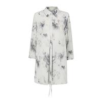 S.DEER圣迪奥女装清新文艺套装晕染系带长款衬衫S24260502 本白/9B S/160