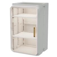 纳份爱宝宝奶瓶收纳箱防尘婴儿辅食工具收纳盒碗筷沥水架桌面置物架 大号【奶油白】隔板可拆收纳高瓶