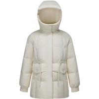 波司登（BOSIDENG）【反季】羽绒服女款短款脱卸帽加厚新国标90绒宽松外套 绯草米7259 XL 175/96A 体重约140-160斤