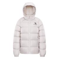 CAMEL骆驼女装羽绒服2025秋冬男女同款高蓬防风保暖抗静电面包服 远山蓝，男女同款，A35WR28002 2XL