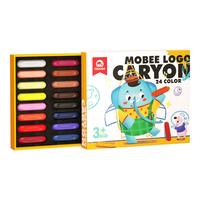 mobee饼干蜡笔儿童画画笔12/24/36色绘画套装幼儿园油画棒宝宝婴儿腊笔 12色精致礼盒装+绘本+涂鸦套装 不脏手可水洗 幼儿园