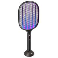 质零蓝紫双频变频诱蚊电蚊拍充电式家用高压灭蚊拍米家车金属钛灰S2W