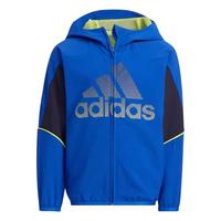 阿迪达斯 adidas男女大童运动户外休闲百搭防风连帽夹克经典大LOGO外套