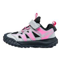 芭比童鞋女童运动鞋春秋透气登山鞋轮胎底户外鞋DA6573黑银27码 27 内长17cm