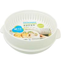 茶花微波炉可用蒸笼蒸格蒸饭煲器皿饭锅蒸米饭煮饭煲饭盒大号蒸笼蒸盘 微波小号 煲
