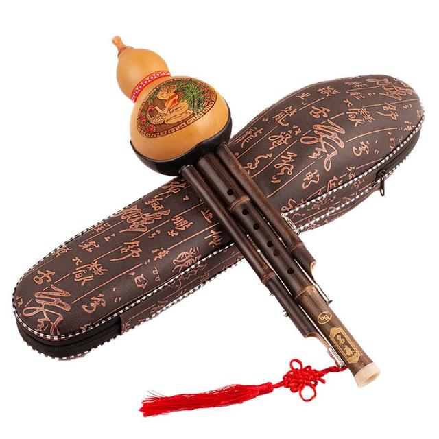 移动端、京东百亿补贴：名森 防摔凤尾紫竹葫芦丝降b调初学者小儿童民族吹奏乐器