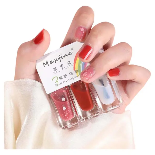 美甲可撕拉指甲油女孩免烤快干持久水性无味儿童可用