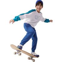 安德玛(Under Armour)男童针织加绒保暖束脚长裤秋冬季训练居家儿童运动裤子244125528 深蓝 130cm