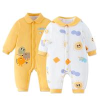 好孩子新生儿连体衣夹棉冬季婴儿衣服宝宝哈衣保暖外出棉服婴儿服
