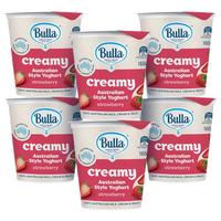 Bulla澳洲澳式低温酸奶草莓味套组160g*6杯源头直发 澳式草莓味6杯