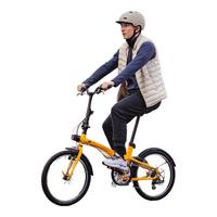 迪卡侬自行车Fold500折叠自行车通勤单车20寸-4872242 升级款Fold500黄色