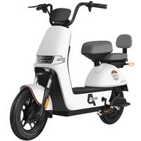 宝岛新国标电动车自行车电瓶车超长续航成人两轮代步车小型踏板车 砖石白 1.0需要自配电池+充电器+无