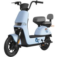 宝岛新国标电动车自行车电瓶车超长续航成人两轮代步车小型踏板车 天空蓝 20Ah超威铅酸电池/续航约65KM