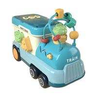 迪漫奇儿童玩具多功能音乐敲琴色彩认知宝宝多面体敲琴鼓车蓝