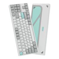 TickType机械键盘evo80三模2.4G蓝牙HiFi客制化铝坨坨键盘 阳极银 三模浅浅奶轴（闷轴）