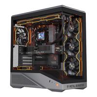  GALAX/影驰 无立柱海景房 电脑机箱+棱镜7PRO风扇  灰色