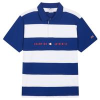 Champion 复古条纹拼接 男士POLO衫