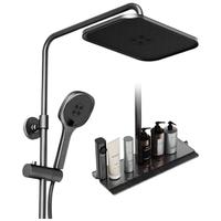 九牧（JOMOO）淋浴花洒套装钢琴按键家用双增压硅胶除垢枪灰色36646-871/HBS-1