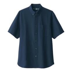 無印良品 MUJI 男式 棉水洗牛津纽扣领短袖衬衫 ACC01C2S