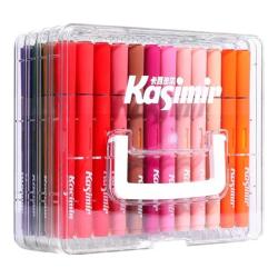 Kasimir 直液式丙烯马克笔软头小可叠色美术颜料笔画笔 48色 马克笔绘画