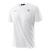 美津浓 Mizuno户外短袖T恤男夏季圆领冰丝速干上衣男 白色 M 