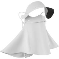 蕉下（beneunder）防晒口罩脸基尼帽檐防晒面罩全脸女防风透气防紫外线蓝烟灰AL341