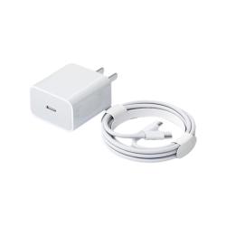 今典 快充 苹果充电器套装+双C织线  单Type-C口 线充套装 20W
