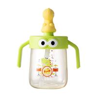 如山儿童牛奶杯宝宝吸管杯1一2-3岁以上ppsu直饮喝奶杯子刻度水杯 恐龙公仔吸管杯 330ml