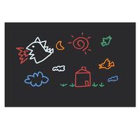 磁力宝  黑色 60x50cm 黑板墙贴磁性可移除不伤墙 可擦写无尘小黑板家用环保绿板 儿童涂鸦墙记事板