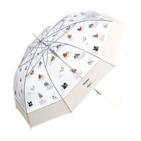 Wpc.雨伞透明萌宠伞日本小清新可爱时尚熊猫狗狗印花儿童男女士猫猫伞 长柄伞飞行犬 PT-HK01-001 OF