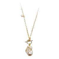 Amber Lollipop巴洛克珍珠项链年轻款轻奢小众颈链母亲节520 金色（巴洛克珍珠）