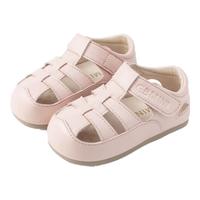英贝米尼英贝米尼轻稳宝宝凉鞋学步鞋夏季2025婴儿包头鞋子软底女童鞋 粉色 24 内长15.3CM适合脚长14.8CM左右