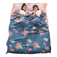 思克丹尼(TRASKDANIEL) 旅行隔脏睡袋纯棉成人室内旅游酒店隔脏床单便携式防脏床单 热带风情 单人床加宽 120*210cm