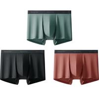 蕉下(beneunder)内裤男士莫代尔抗菌内裤头裤衩四角平角裤裸感透气肤感3条 25 灰榄绿+漫暮黑+砖木红 M
