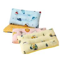 妍妮贝拉夏季1-10岁儿童枕头午睡枕小豆豆绒枕宝宝幼儿园枕头可水洗 6-10岁 浅蓝色太空船【双面可用】