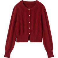 X.YING 毛衣开衫女本命年小香风针织衫上衣