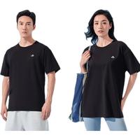 伯希和【特价】速干T恤男女棉t春夏休闲短袖运动打底衫快干衣 曜石黑(男女同款) M