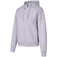 斯凯奇外套女连帽针织舒适宽松运动上衣 幽谷紫/04PG（女） M