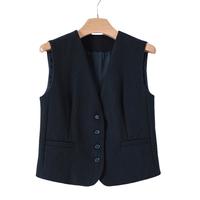 晚白【含羊毛】2025春款时尚简约气质上衣百搭休闲减龄马甲女 深蓝色 M