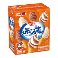 明治（meiji）开心旋迷你雪糕筒（牛奶、巧克力、牛奶巧克力味冰淇淋）38g*6个