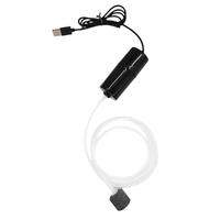 西洲曲USB鱼缸养鱼氧气泵水族箱打氧机小型增氧机家用增氧泵钓鱼 1W 黑色单管 小气量【加强版】