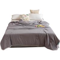 雅鹿·自由自在被子空调被夏凉被单人A类针织棉大豆纤维夏季薄被150*200cm灰色