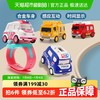 恩贝家族 Anby families MY66-W5203 儿童小汽车模型电子手表合金玩具回力车工程警车（声光感应，生日礼物）