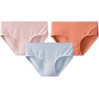 蕉内(Bananain)银皮300S女士内裤三角吸湿透气7A抗菌棉感50支莫代尔低中高腰3件 【中腰】雾蓝+白绿+浅灰 3条 L