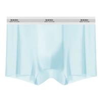 猫人男士冰丝无痕内裤夏季2025抑菌平角裤男生透气凉感四角短裤衩 薄荷绿+星月蓝+浅灰 3条 3XL 【150-180斤】